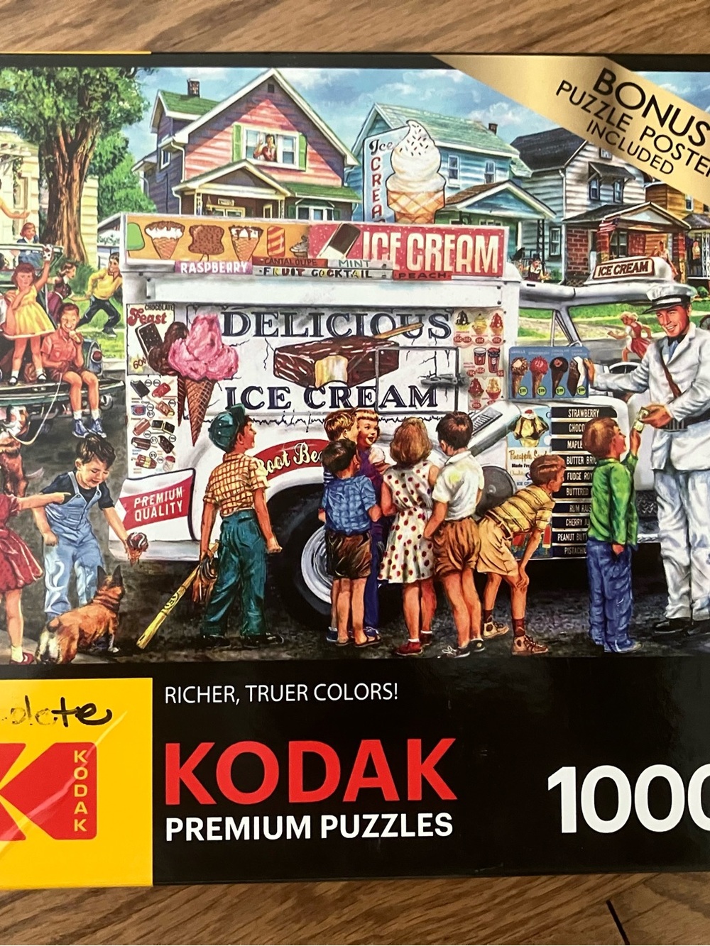 Kodak Retro Ice Cream Truck Puzzle - Bright Multicolor Scene